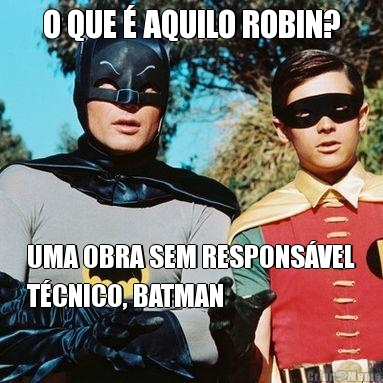 O QUE � AQUILO ROBIN? UMA OBRA SEM RESPONS�VEL
T�CNICO, BATMAN