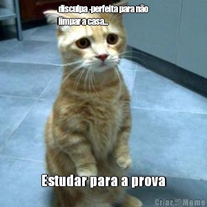 disculpa -perfeita para n�o
limpar a casa... Estudar para a prova