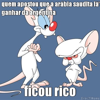 quem apostou que a ar�bia saudita ia
ganhar da argentina ficou rico