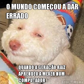 O MUNDO COME�OU A DAR
ERRADO QUANDO A GERA��O RAIZ
APRENDEU A MEXER NUM
COMPUTADOR
