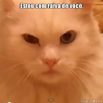 Estou com raiva de voc�. 