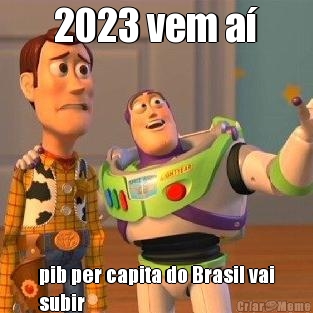2023 vem a� pib per capita do Brasil vai
subir