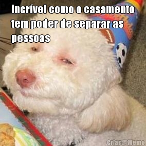 incr�vel como o casamento
tem poder de separar as
pessoas 