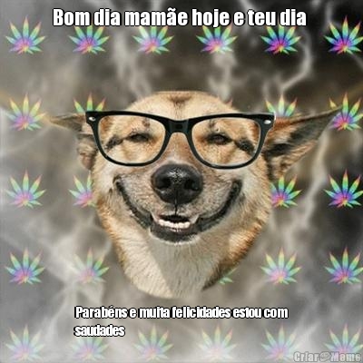Bom dia mam�e hoje e teu dia  Parab�ns e muita felicidades estou com
saudades
