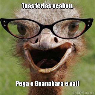 Tuas f�rias acabou. Pega o Guanabara e vai!