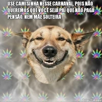 USE CAMISINHA NESSE CARNAVAL, POIS N�O
QUEREMOS QUE VOC� SEJA PAI QUE N�O PAGA
PENS�O, NEM M�E SOLTEIRA 