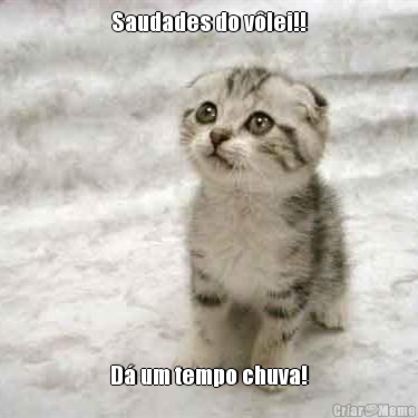 Saudades do v�lei!! D� um tempo chuva!
