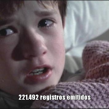  221.492 registros emitidos
