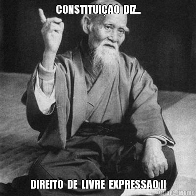 CONSTITUI�AO  DIZ... DIREITO  DE  LIVRE  EXPRESSAO !!