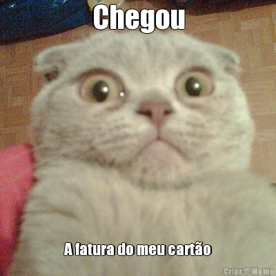 Chegou A fatura do meu cart�o