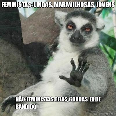 FEMINISTAS: LINDAS, MARAVILHOSAS, JOVENS N�O-FEMINISTAS: FEIAS, GORDAS, EX DE
BANDIDO