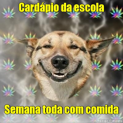 Card�pio da escola Semana toda com comida