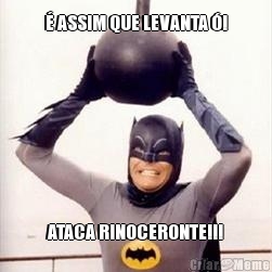 � ASSIM QUE LEVANTA �! ATACA RINOCERONTE!!!