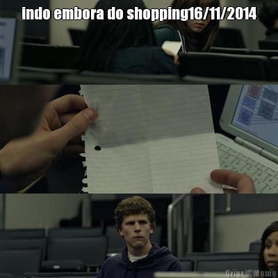 indo embora do shopping16/11/2014
 