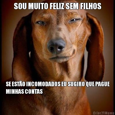 SOU MUITO FELIZ SEM FILHOS SE EST�O INCOMODADOS EU SUGIRO QUE PAGUE
MINHAS CONTAS