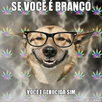 SE VOC� � BRANCO VOC� � GENOCIDA SIM