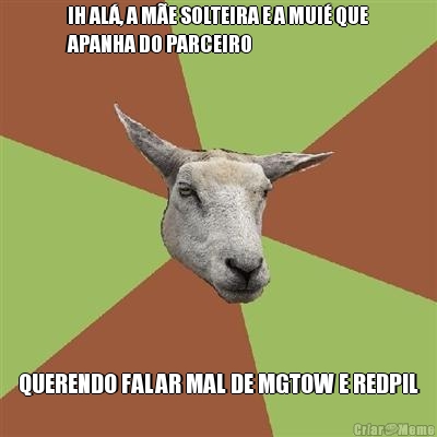 IH AL�, A M�E SOLTEIRA E A MUI� QUE
APANHA DO PARCEIRO QUERENDO FALAR MAL DE MGTOW E REDPIL