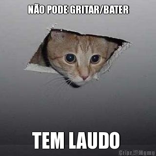 N�O PODE GRITAR/BATER TEM LAUDO 