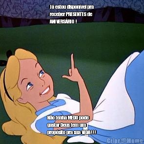 J� estou dispon�vel pra
receber PRESENTES de
ANIVERS�RIO ! N�o tenha MEDO pode
gastar Deus tem um
prop�sito pra sua VIDA!!!