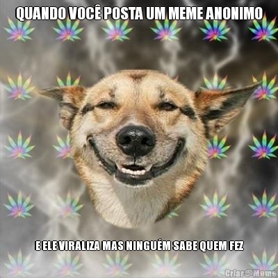 QUANDO VOC� POSTA UM MEME ANONIMO E ELE VIRALIZA MAS NINGU�M SABE QUEM FEZ