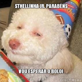STHELLINHA JR, PARAB�NS VOU ESPERAR O BOLO!