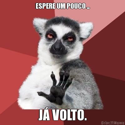 ESPERE UM POUCO ... J� VOLTO.