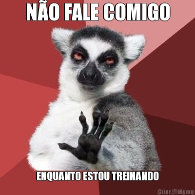 N�O FALE COMIGO ENQUANTO ESTOU TREINANDO