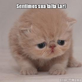 Sentimos sua falta Lari 
