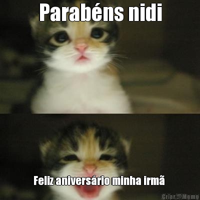 Parab�ns nidi Feliz anivers�rio minha irm� 