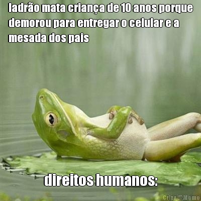 ladr�o mata crian�a de 10 anos porque
demorou para entregar o celular e a
mesada dos pais direitos humanos: