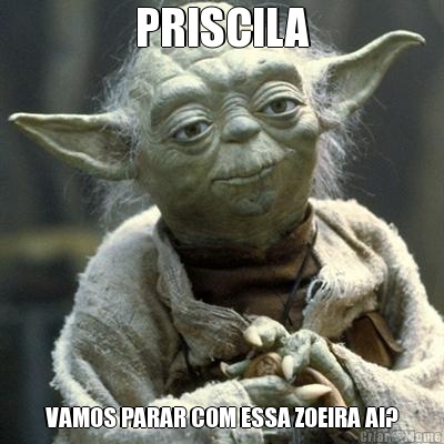 PRISCILA VAMOS PARAR COM ESSA ZOEIRA AI?