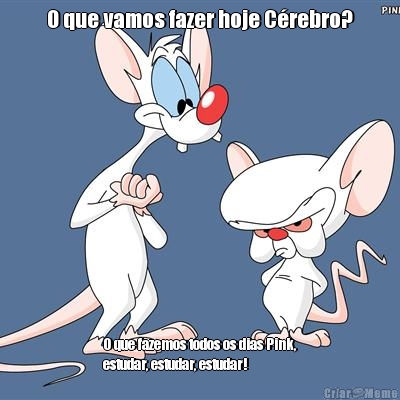 O que vamos fazer hoje C�rebro? O que fazemos todos os dias Pink,
estudar, estudar, estudar!