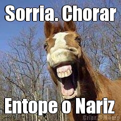 Sorria. Chorar Entope o Nariz 