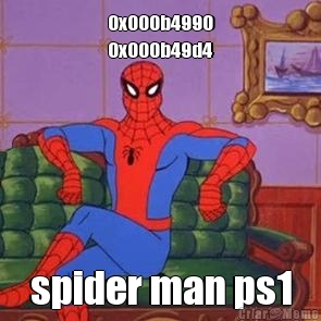 0x000b4990
0x000b49d4 spider man ps1