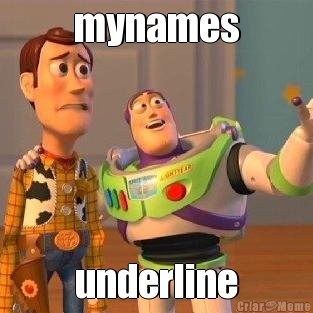 mynames underline