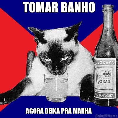 TOMAR BANHO AGORA DEIXA PRA MANHA