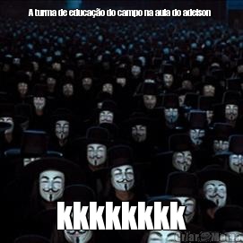 A turma de educa��o do campo na aula do adelson  kkkkkkkk