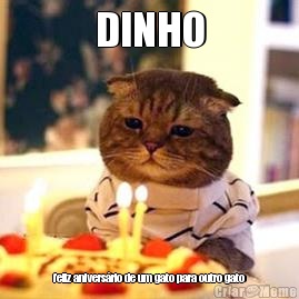 DINHO feliz anivers�rio de um gato para outro gato