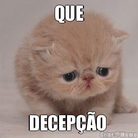 QUE DECEP��O 