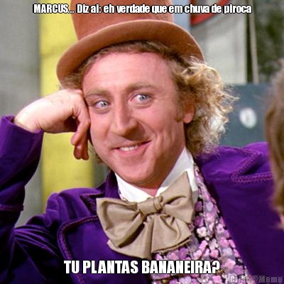 MARCUS... Diz ai: eh verdade que em chuva de piroca TU PLANTAS BANANEIRA?